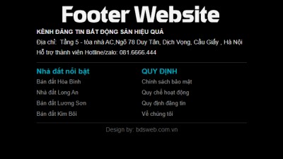 Tìm hiểu về Website footer là gì? Bí quyết tạo footer chuẩn và nổi bật cho trang web