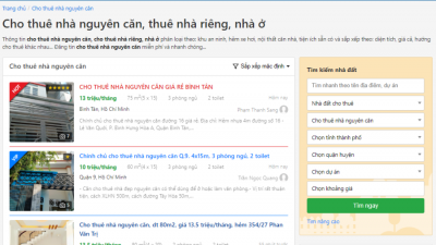 5 trang web đăng tin cho thuê nhà nguyên căn, nhà riêng uy tín tại Việt Nam