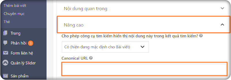 Cài đặt canonical