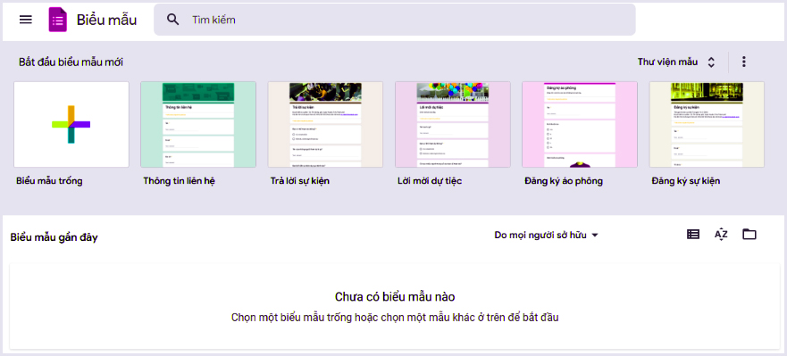 Cách tạo google form