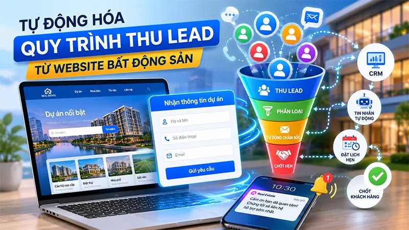 Tự động hóa quy trình thu lead từ website BĐS