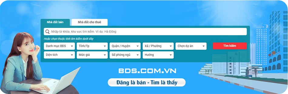 Vị trí đặt chức năng tìm kiếm bđs